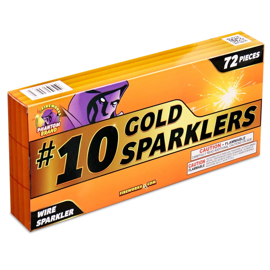 #10 Gold Sparkler - 6 pieces in each box