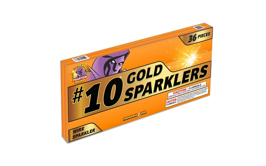 #10 GOLD SPARKLER 6 pieces per box