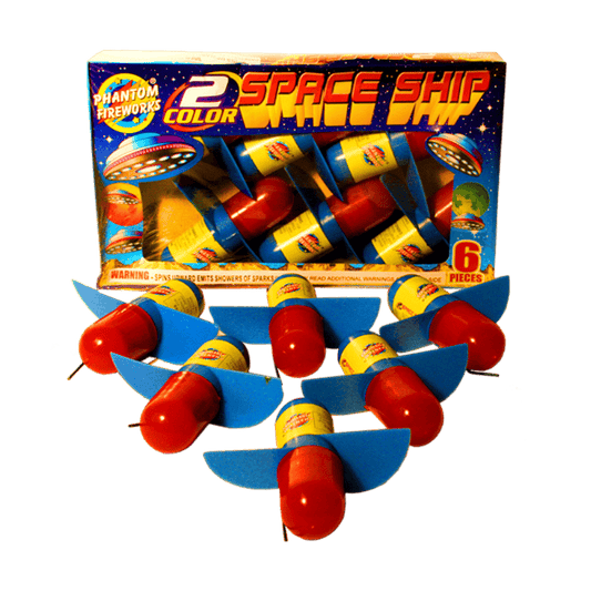2 Color Space Ship, 6 pc
