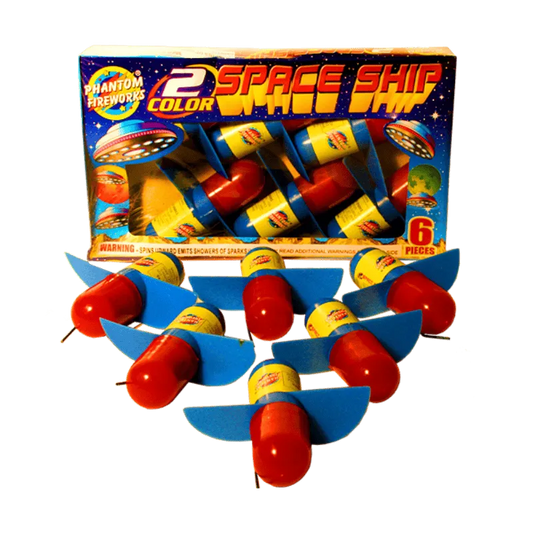 2 Color Space Ship, 6 pc