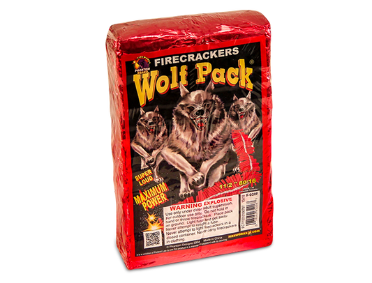 Wolf Pack Firecrackers, 80 packs of 16 crackers