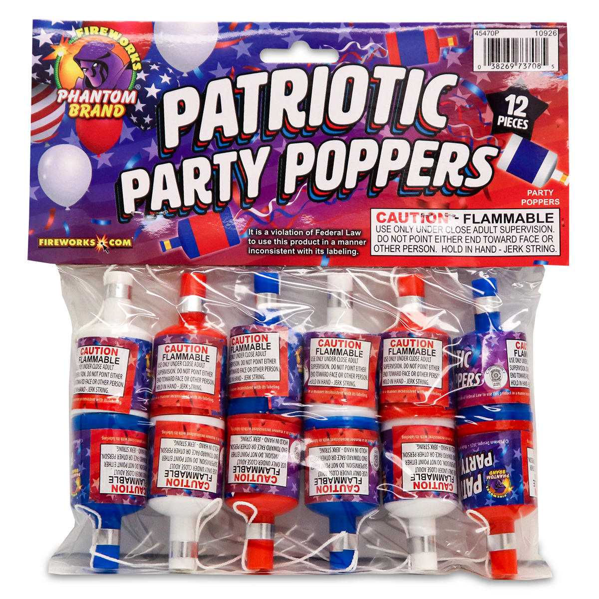 RWB PARTY POPPER BAG