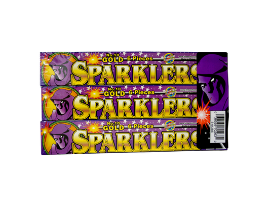 #10 Gold Sparkler - 6 pieces in each box