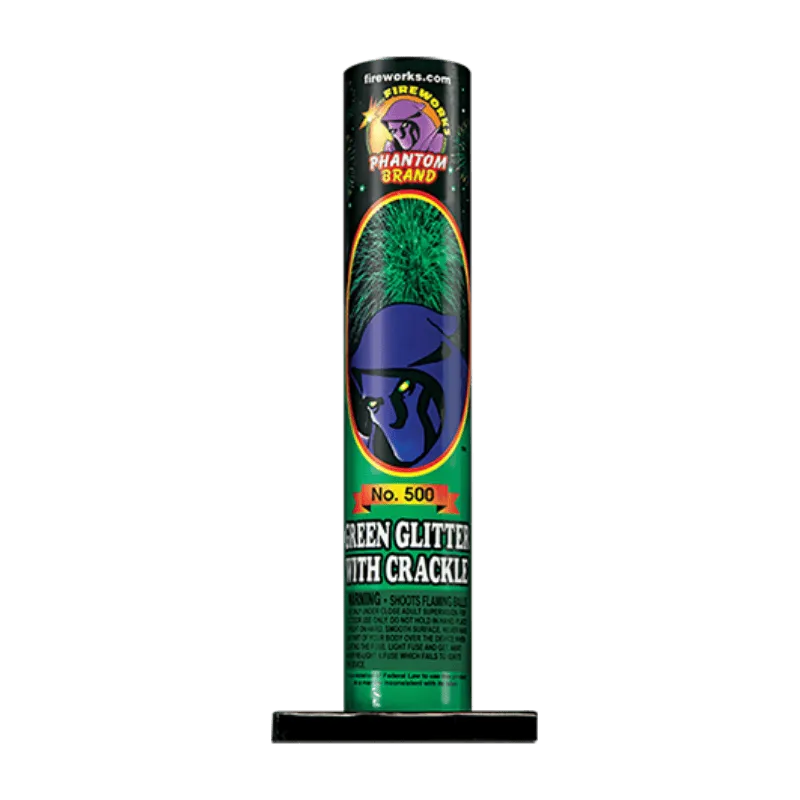 #500 Green Glitter w/Crackle