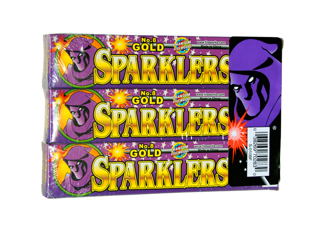 #8 Gold Sparklers 48-6-6 (EA)