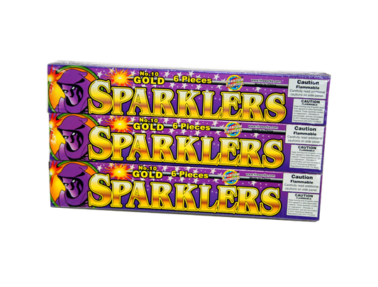 #10 GOLD SPARKLER 6 pieces per box