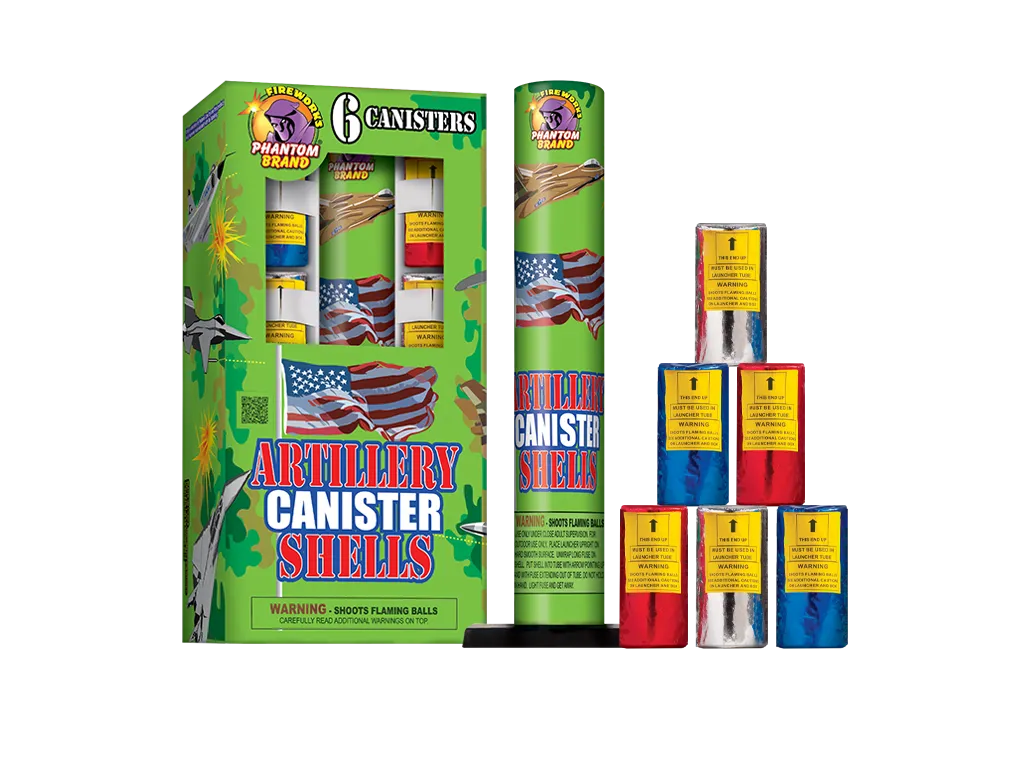 Artillery Canister Shell, 6 canisters