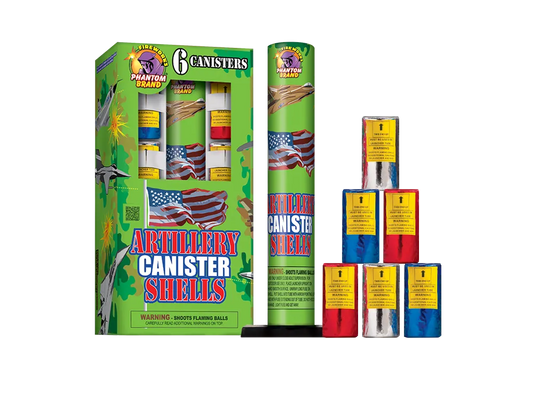 Artillery Canister Shell, 6 canisters