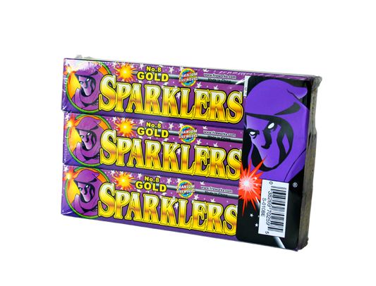 #8 Gold Sparkler - 6 pieces per box