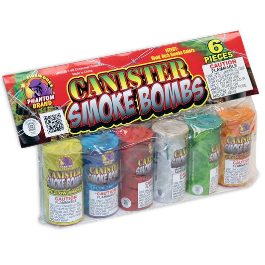 Cannister Smoke Bombs, 6 Piece Bag