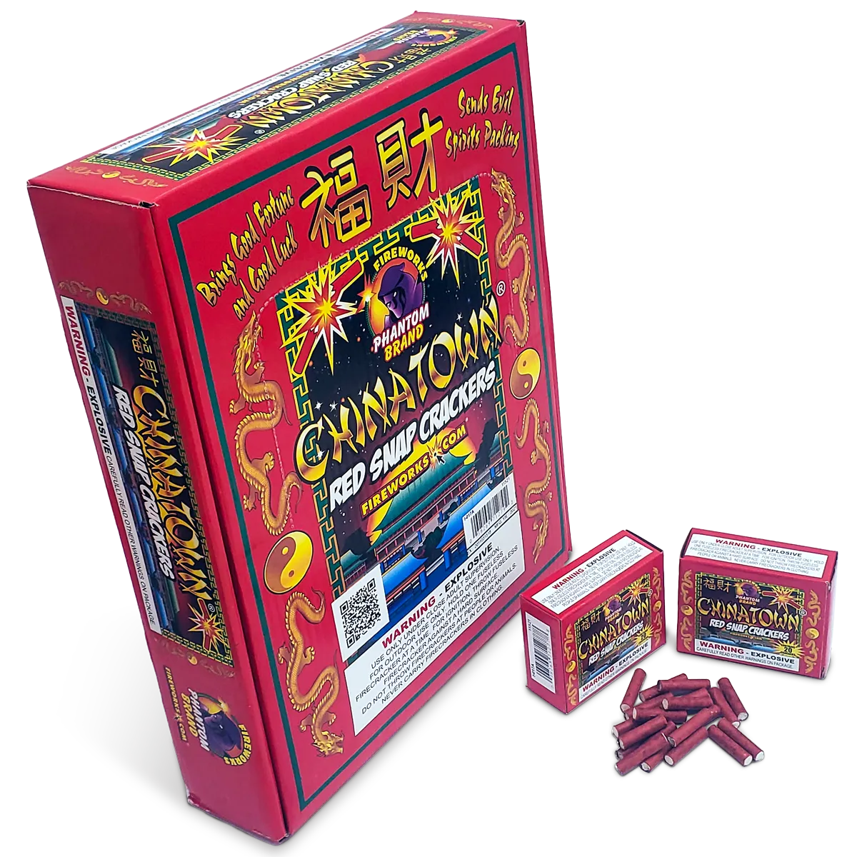 Chinatown Red Snap Crackers, 20 pieces per box