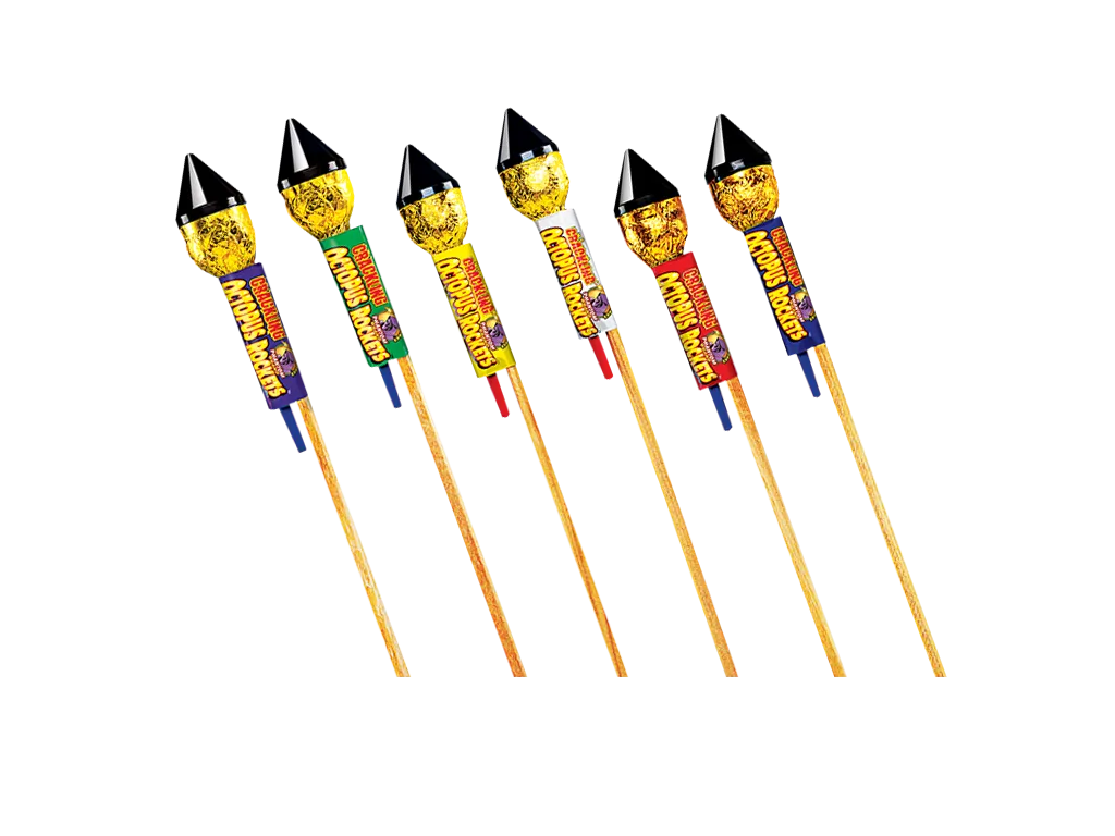 Crackling Octopus Rockets, 6 pc