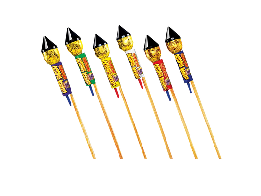 Crackling Octopus Rockets, 6 pc