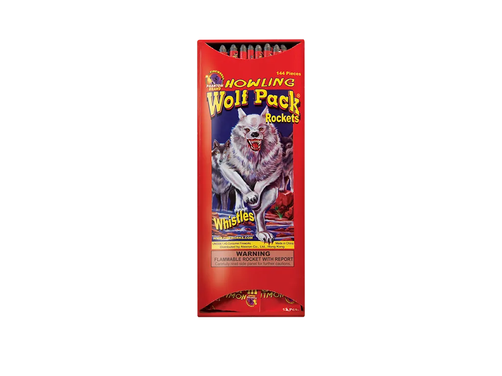Howling Wolf Pack Bottle Rockets, 144 pc