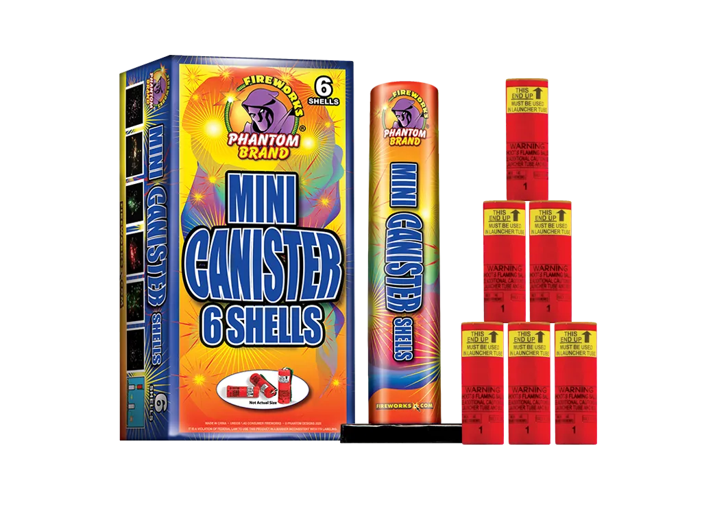 Mini Canister Shells ( 6 mini canister shells)