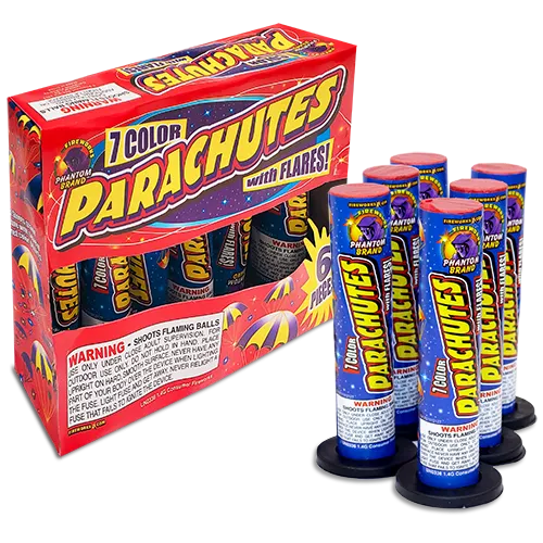 Parachute with 7 lights, 6 pc