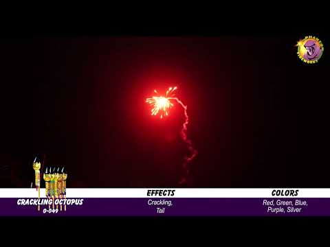 Preview video of Crackling Octopus Rockets, 6 pc