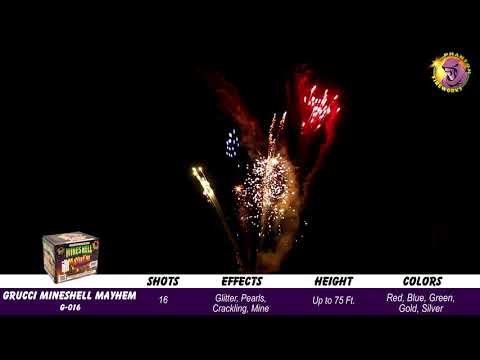 Preview video of Grucci Mineshell Mayhem, 16 Shot