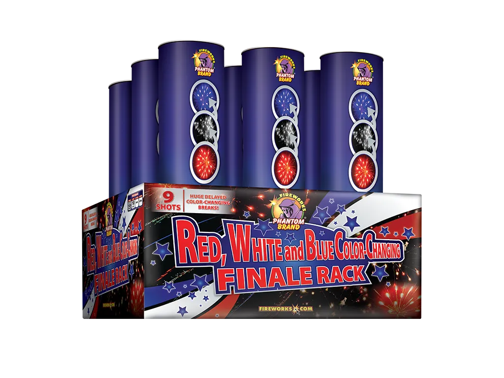 Red, White And Blue Color Changing Finale Rack