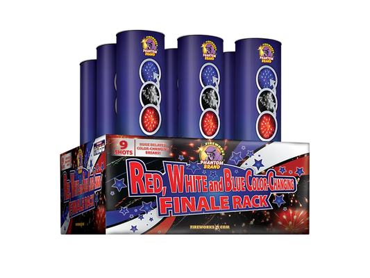 Red, White And Blue Color Changing Finale Rack