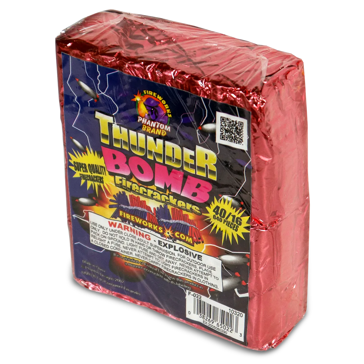 Thunderbomb Firecrackers, 40 packs of 16 crackers