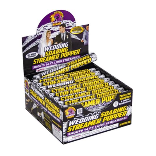 Wedding Soaring Streamer Poppers-36 piece