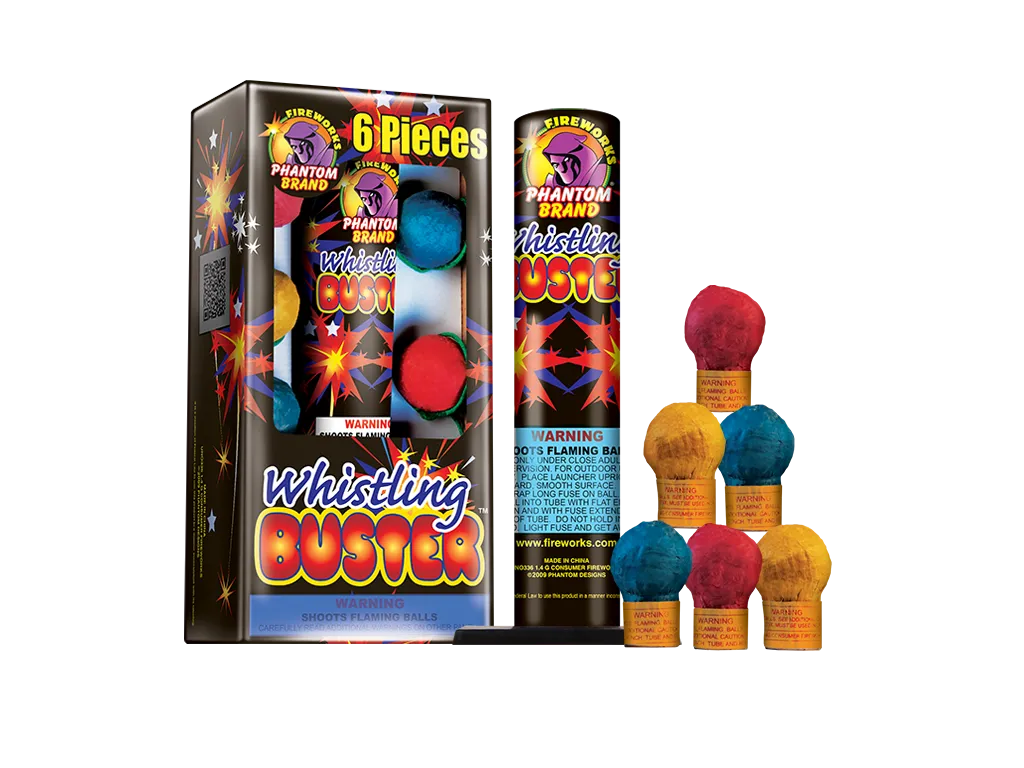 Whistling Buster Shell, 6 pc