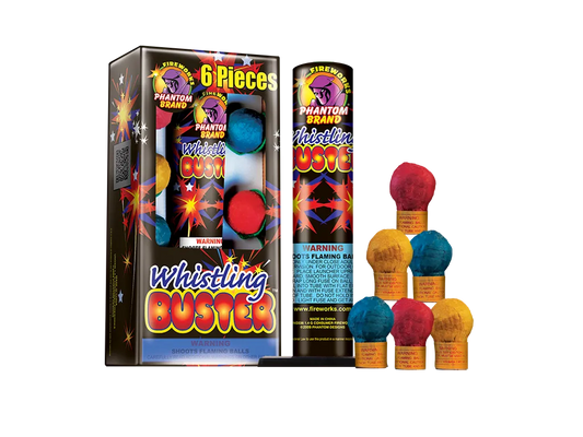 Whistling Buster Shell, 6 pc