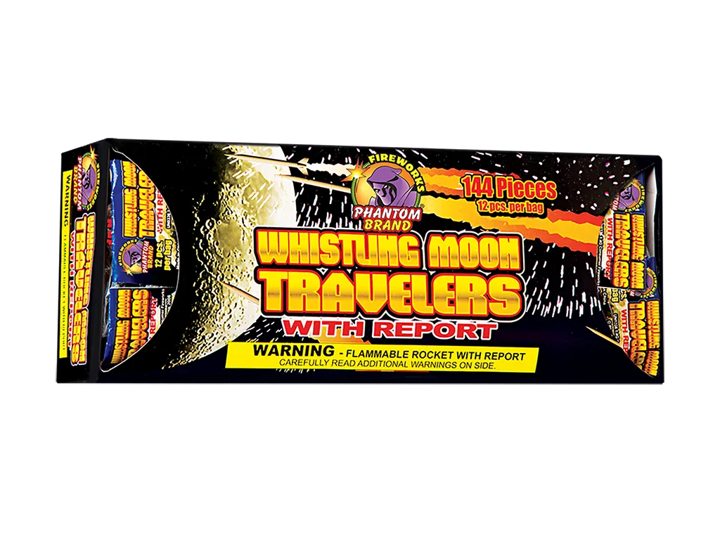 Whistling Moon Travelers Bottle Rockets, 144 pieces