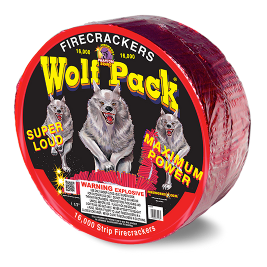 Wolf Pack Firecrackers, 16,000 Count Strip