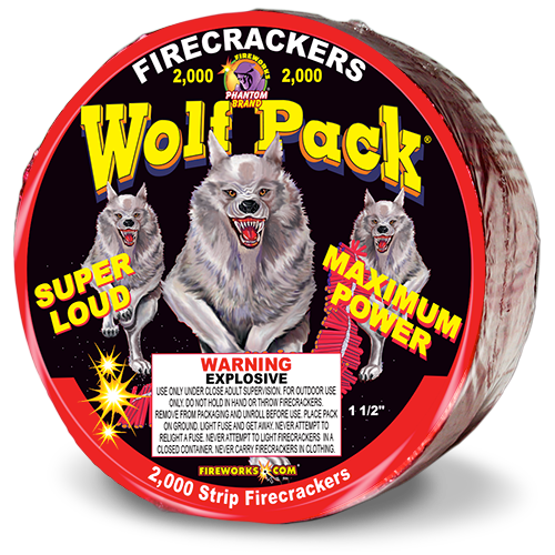 Wolf Pack Firecrackers, 2,000 Count Strip