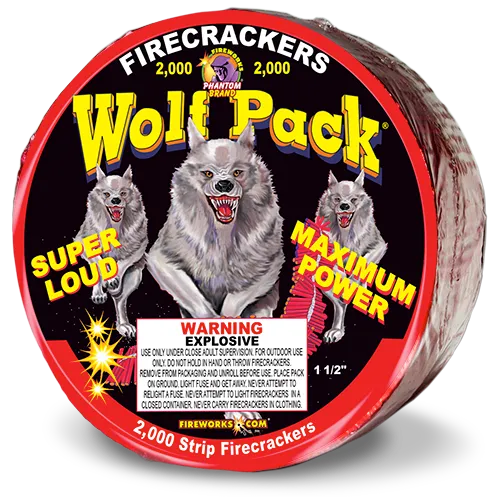 Wolf Pack Firecrackers, 2,000 Count Strip