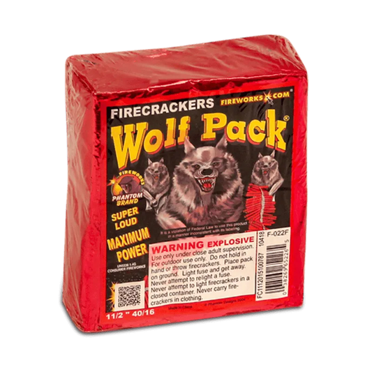 Wolf Pack Firecrackers, 40 packs of 16 crackers