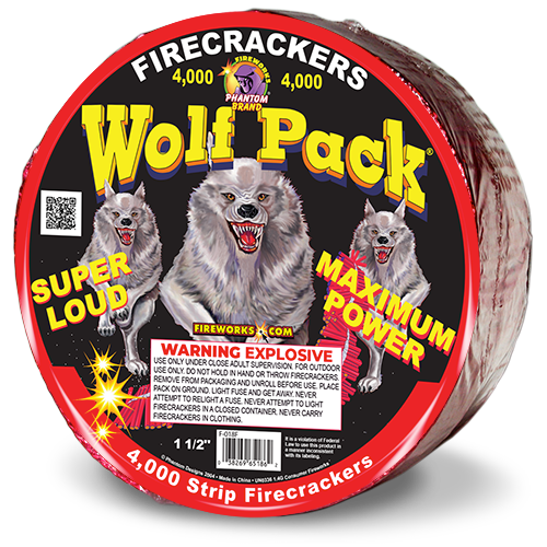 WolfPack Firecrackers, 4,000 Count Strip