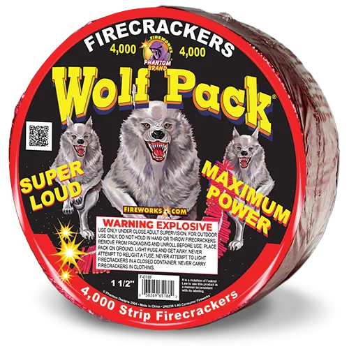 Wolf Pack Firecrackers, 4,000 Count Strip