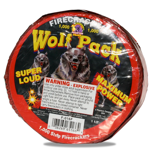 Wolf Pack Firecrackers, 1,000 Count Strip